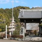普明寺(居館跡)と背後の千福城