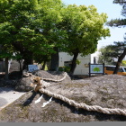 浅間神社の旗掛け石