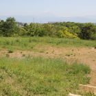 丸馬出と遠方に富士山