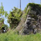 陣屋跡東面石垣を北から南へ