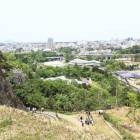 本丸跡から三の丸方面を望む