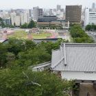 天守より二の丸を望む