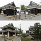 二の丸の太鼓櫓・中櫓・南櫓と見上げた天守