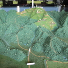 センター内の春日山城ジオラマ模型