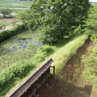 井楼矢倉より北西土塁と外濠