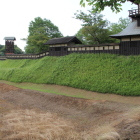 西二曲輪南面の城塁と建物群