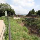 北馬出と仮設鉄骨塀本来は板塀に？