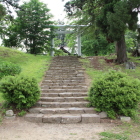 本丸西側後世の葵神社参道石段
