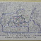 江戸時代の掛川城復元ライン嵌め込み地図