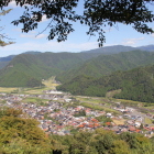三の丸から若桜城下の俯瞰