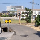 堀跡っぽいカーブ