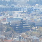 展望台から松本城天守を望む
