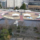 天守閣展望回廊よりドラマ館広場を望む