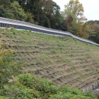 二の丸復元白土塀西向き下は大堀切
