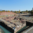 駿府城跡天守台発掘調査現場
