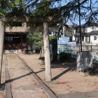庭瀨城跡石碑と清山神社