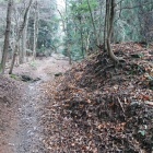 谷を塞ぐ土塁と虎口
