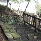 桜門西の桝池へ降りるスロープ石垣石段