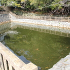 桝池と二の丸南腰巻石垣