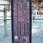家康公の立ち上がり石説明板