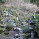 母屋裏手の小堀遠州庭園