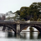 定番、石橋、二重橋の先に伏見櫓