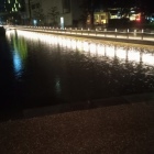 夜の西三ノ丸堀(中央公園)