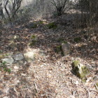 南の郭の手前の石積