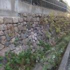 惣構南西縁の堀跡と石垣…と思いきや、江戸後期に拡張されたものらしい