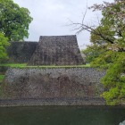 飯田丸五重櫓の石垣。一本石垣は復旧されていました、あとは櫓の復旧ですね