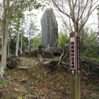 物見曲輪土壇上に在る飯田城跡碑