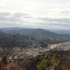 月山富田城を望む