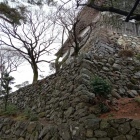 天守　北西側の階段から見る石垣