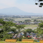 高水寺城より岩手山を遠望する