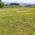 陸橋より東の政庁跡を眺める