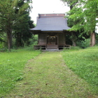 主郭内部と鎮座する愛宕神社