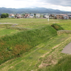 展望デッキより二重虎口の折れを俯瞰する