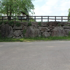 本丸枡形北面石垣の鏡石群
