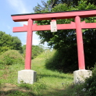 ２郭南虎口と白山神社鳥居