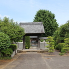 海老ケ島城跡史跡マーク地の新善光寺山門