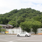 道の駅より星ヶ埼城を見上げる