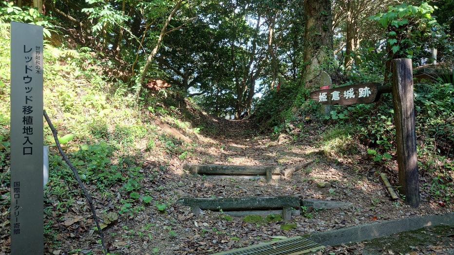 登城口の堀切