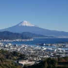 清水港と富士山