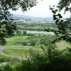 大枝城　梁川城を望む