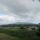 辛うじて岩木山が見えた