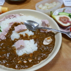 坂本城カレー　サラダ付Ver