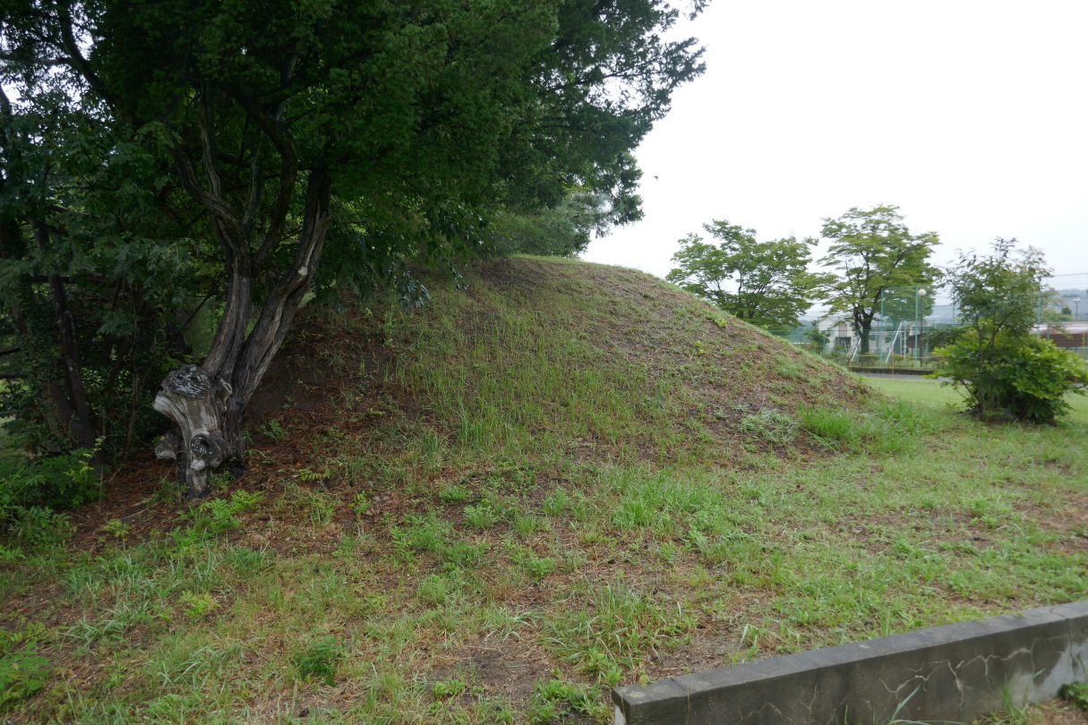 庭園側の土塁