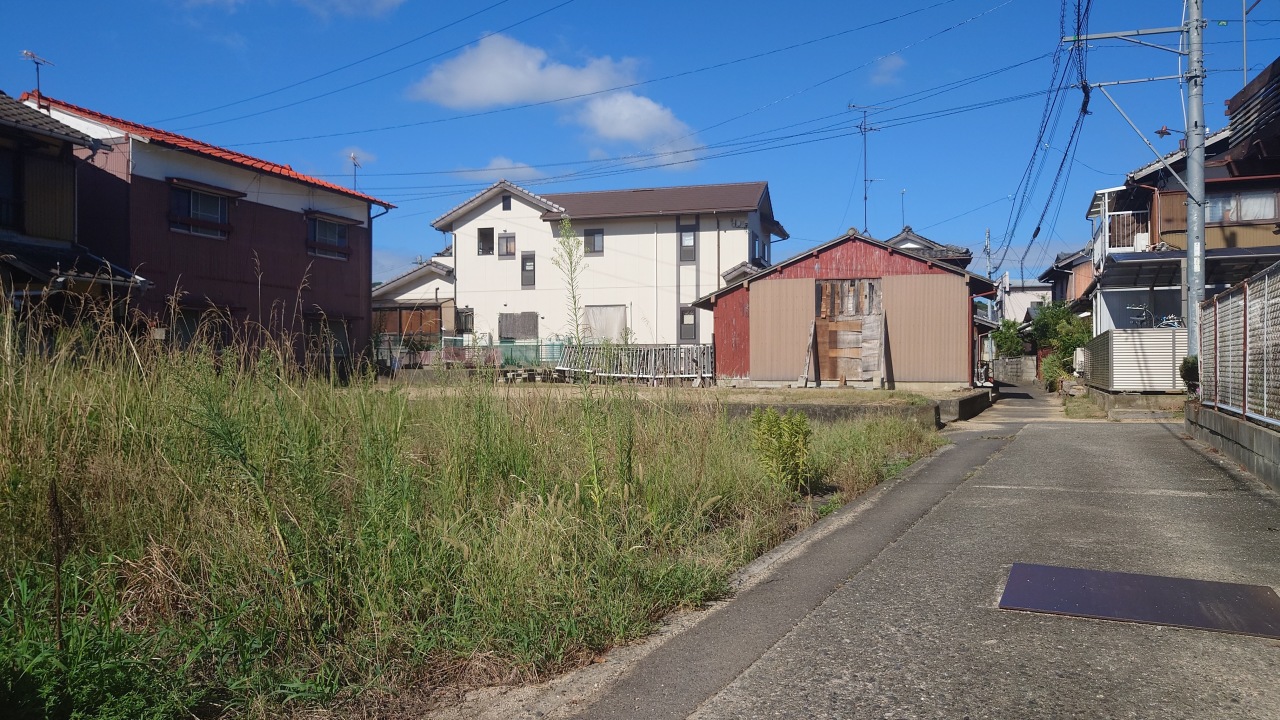 城跡は住宅地に