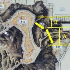 ⑥	古図による崩落状況の説明