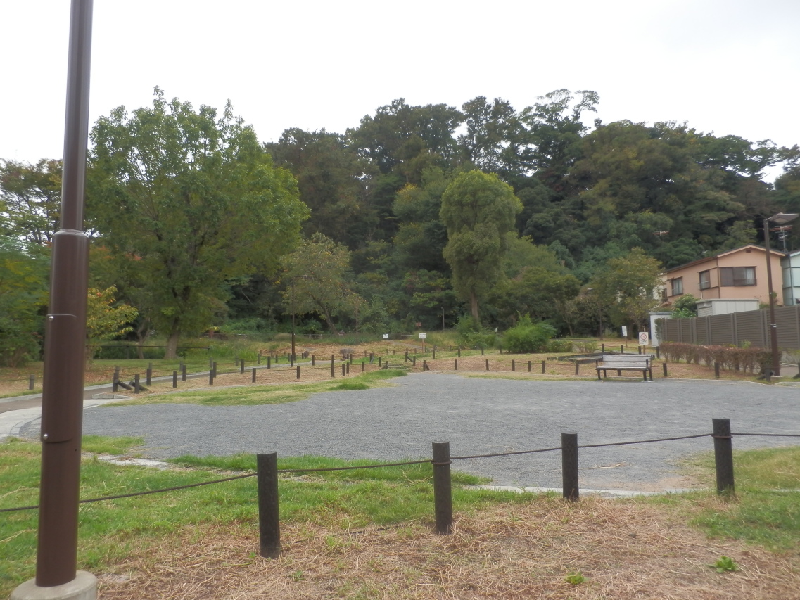 蒔田の森公園、奥の森は主郭方向